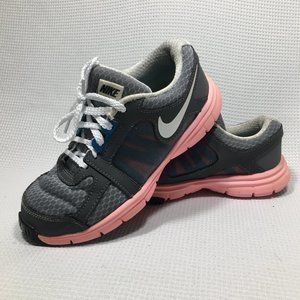 Nike Girls Sneakers Size 13C Gray Pink Shoes 457039-012 Lace-up